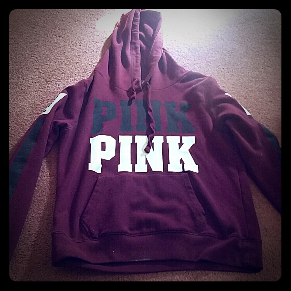 Maroon pink hoodie longsleeve